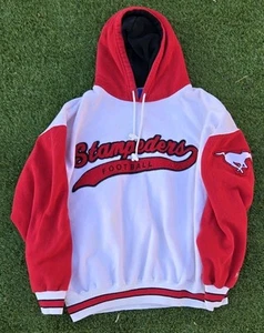 Sudadera con capucha de fútbol vintage Starter Stampeders manchas grandes blanco rojo Calgary - Imagen 1 de 6