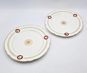 FINE VICTORIAN PORCELAIN CLASSICAL CAMEO DINNER PLATES c1890 - Picture 1 of 13
