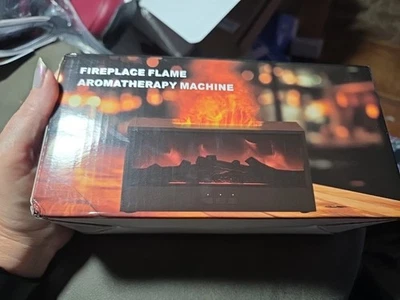 Diffuser Fireplace Effect Flame. Simulation Flame, Colour Lights, UK Stock BLACK - Image 1 of 4