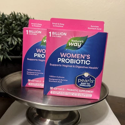 TWO Nature’s  Way Pearls Women’s Probiotic 30 Softgels Each - Image 1 of 2