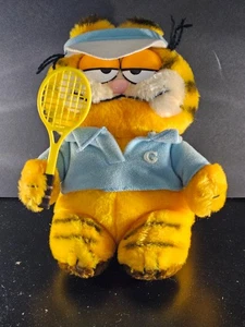 Vintage 1981 Garfield Tennisspieler Plüschtier 8 Zoll – Fun Farms - Bild 1 von 4