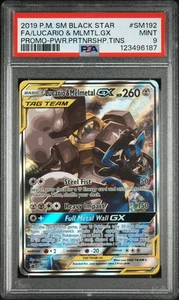 2019 Pokemon SM Black Star Promo Full Art Lucario & Melmetal #SM192 PSA 9 - Picture 1 of 2