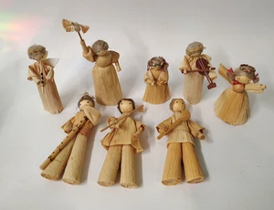 Vintage Volkskunst Maishülse Puppe Konvolut 8 Stück - Bild 1 von 8