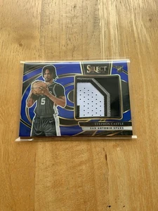 Stephon Castle 2024 Select Draft Selection Blue Prizm Rookie Mem /75 (RC) -Spurs - Picture 1 of 2