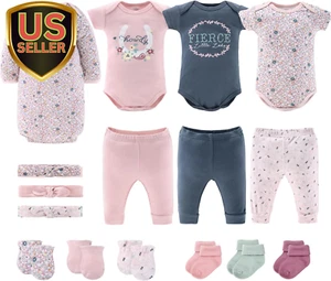 Baby Layette Gift Set for Girls - 16 Piece New Born Girl Gift Set, Baby Clothes, - Picture 1 of 8