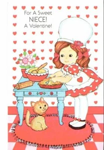 Vintage Valentine's Day Card "For a Sweet Niece!" with Envelope by Rousana - Picture 1 of 3