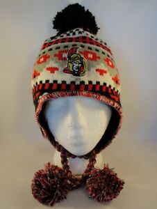 Ottawa Senators NHL Womens Reebok Tassel Knit Pom Hat