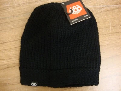 686 gorro negro con puños para mujer L5WBNE11-BLK OSFA Foto 1 de 4