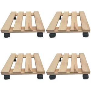 4x Pflanzenroller Eckig 30cm 120 kg Blumentopf Untersetzer Rollbrett Wagen Kübel - Bild 1 von 7