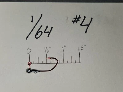 TCI JIGS 50 1/64oz Round Head Jigs Bronze Sickle Hooks #8 #6 #4 U Choose