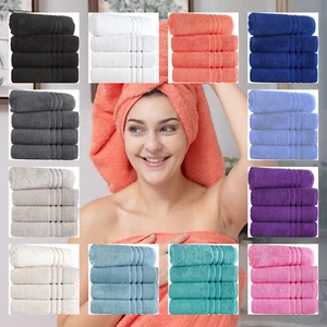 Paquete de 4 toallas 80X160 suaves y absorbentes, calidad premium perfectas para uso diario - Imagen 1 de 55