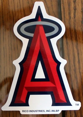 Anaheim Angels Baseball Decal Die Cut Static Cling Lic Color Sticker Made in USA - Image 1 of 4