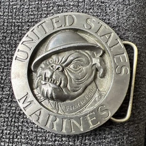 Buckles of America - United States Marines Bulldog First to Fight Belt Buckle - Picture 1 of 5