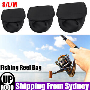 1/2/4PCS Fishing Reel Bag Waterproof Neoprene Case Cover for Spinning Reel Pouch