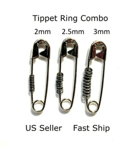 Tippet Ring COMBO 2mm 2.5mm 3mm Czech/Euro Nymph Fly Fishing Leader Tippet Rings - Picture 1 of 6