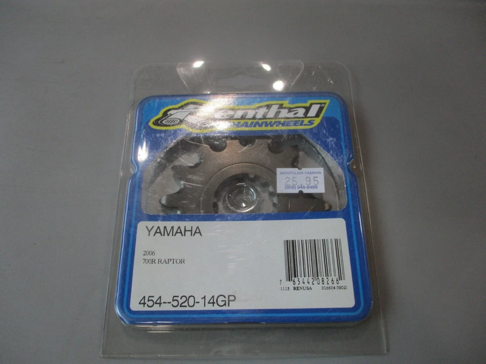 NOS Renthal Yamaha Front Sprocket 14T 2006 700R Raptor 454-520-14GP - Image 1 of 1