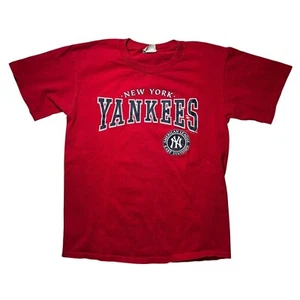 Yankees Shirt M Vintage 90s 00s Red New York MLB Baseball Y2k Lee Sport - Picture 1 of 7