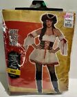 Adult Foxy First Mate Pirate Costume M 6-8 New With Defect 5Pc Dress Hat Sleeves