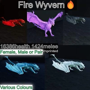 ASA🦖Ark Survival Ascended Pve Fire Wyvern Max Level 362 / TOP / Solid Dragon - Picture 1 of 21