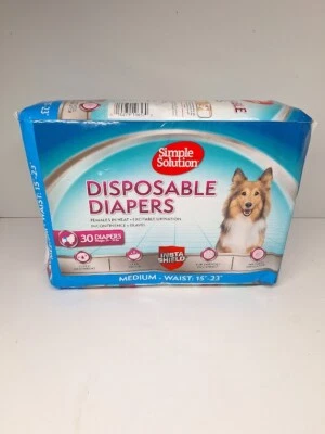 Simple Solution True Fit Disposable Dog Diaper with Tail-Hole, Medium, 30 Count - Image 1 of 4