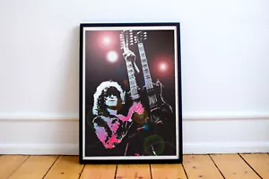 JIMMY PAGE - LED ZEPPELIN - Druck auf satiniertem Fotopapier - Wandbild - Größe wählbar - Bild 1 von 6