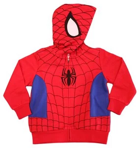 Marvel☆ Toddler & Little Boys Spiderman Costume Hoodie Full Zip Jacket ☆ 2T & 4T - Picture 1 of 2