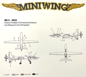 1/144 UAV : General Atomics MQ-9 Predater B  "ikhana" [NASA] #mini356 : MINIWING - Picture 1 of 2