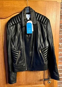 Versace x H&M Lederjacke Herren XL Nieten schwarz Neu und Dustbag Sold Out - Bild 1 von 12