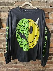Attila Band Chaos Let's Get Abducted Black Long Sleeve T Shirt Medium - Picture 1 of 5