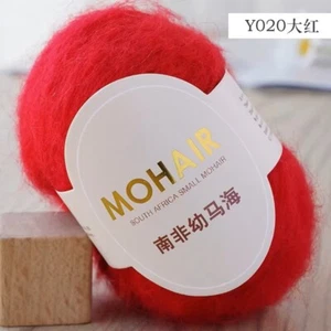 South African Baby Mohair  Lace Yarn- 20 Red - Picture 1 of 5