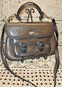 Braune Schultertasche Umhängetasche Stil Leder abnehmbarer Riemen (lesen) - Bild 1 von 15