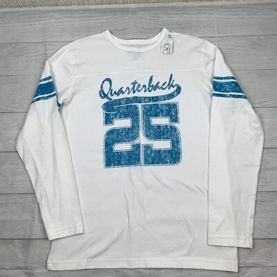 Childrens место длинным рукавом молодой девочки белый и синий футболка с Ярлыками SZ XL 14 - Изображение 1 из 4