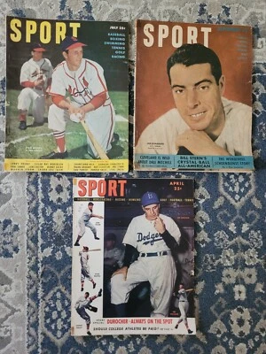 Sport Magazine 1947 To 1950 Lot Joe DiMaggio Stan Musial Baseball Boxing More - Image 1 of 4