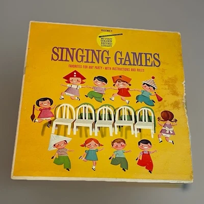 Vtg 1962 My First Golden Record Library Vol 8 Singing Games Vinyl LP Kids Music - Image 1 of 3
