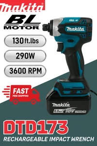 New Makita Brushless 18V DTD173 Cordless 1/4" Impact, Driver, Drill 18 Volt LXT - Picture 1 of 4