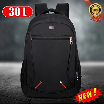30L Herren Freizeit Rucksack Damen Wasserdicht Sport Arbeit Schulrucksack Schwar - Bild 1 von 4