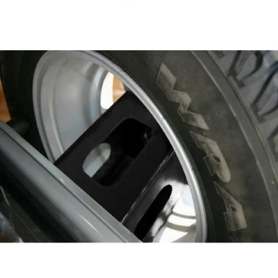Rampage Rear Black Steel Heavy-Duty Spare Tire Mount Extenders for Jeep Wrangler - Image 1 of 3