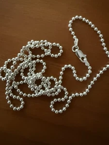 Beautiful Sterling Silver Ball Chain Necklace From Italy 30” Long  11.7g New - Picture 1 of 4