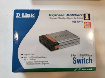 D-Link DES-1005D/ 5 Port 10/100Mbs Ethernet Switch UNOPENED - Image 1 of 2