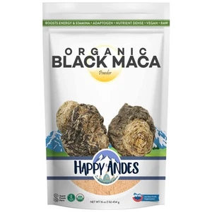 Polvo de raíz de maca pura y cruda negra orgánica sin OGM, USDA para energía y estado físico,... - Imagen 1 de 5