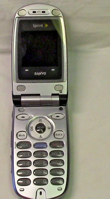 Sanyo SCP VI-2300 - Black / Gray / Silver ( Sprint ) Rare Cellular Flip Phone - Image 1 of 4