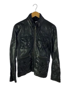 BURBERRY BLACK LABEL LEATHER JACKET BLUSON M SHEEP BMP02-201-09 WITH HOLES Used - Picture 1 of 8