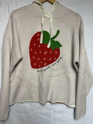 Sudadera con Capucha Kate Spade X Target Para Mujer Fresa Crema Mediana M Foto 1 de 4