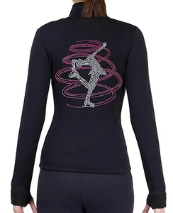 Figure Skating Polartec Fleece Jacket Rhinestone JR251 - Rose Pink - Picture 1 of 1
