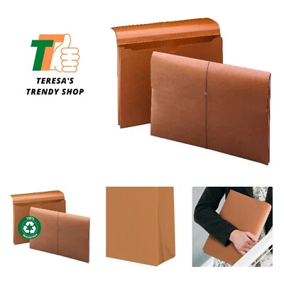 100% Recycled Expanding File Wallet with Flap and Cord Closure, 2" Expansion,... - Image 1 of 4