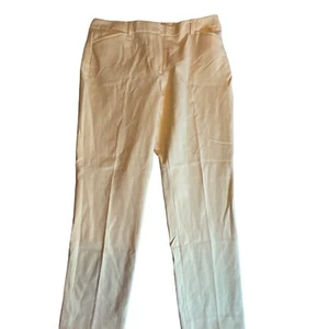 White House Black Market Light Yellow Slim Ankle Pants Size 14L - Picture 1 of 6
