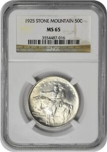 1925 Stone Mountain Commemorative Silver Half Dollar MS65 NGC