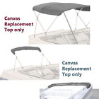 Bimini Top Boat Cover Canvas Fabric Gray with Boot Fits 3 BOW 72"L 46"H 54"-60"W