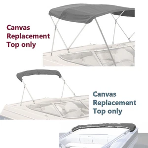 Bimini Top Boat Cover Canvas Fabric Gray with Boot Fits 3 BOW 72"L 46"H 54"-60"W - Bild 1 von 1