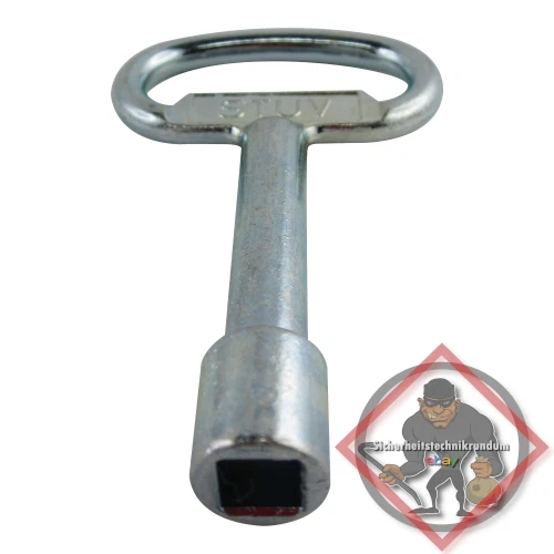 1x Vierkantschlüssel Steckschlüssel 8 mm 4 Kant Flaschenöffner Mülltonnen